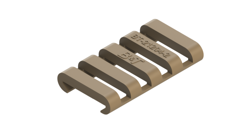 B&T Couvre-rail en caoutchouc Skeleton 5 slots sand
