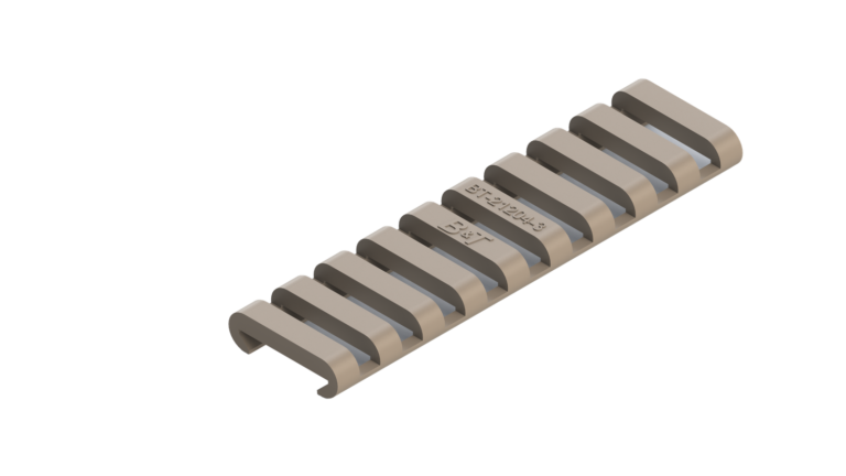 Cache-raillette en caoutchouc B&T Skeleton 10 slots sable (RAL 8031)