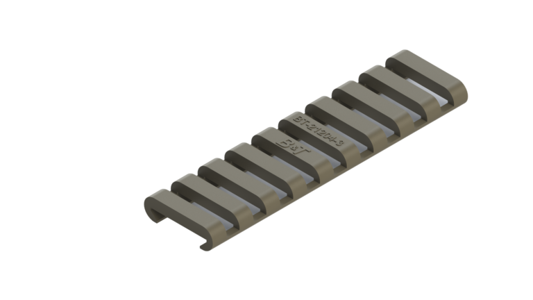 Cache-rail en caoutchouc B&T Skeleton 10 slots vert