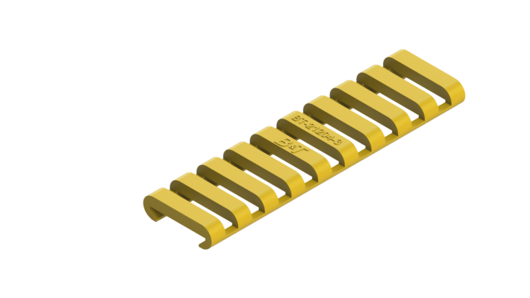Cache-raillette en caoutchouc B&T Skeleton 10 slots jaune