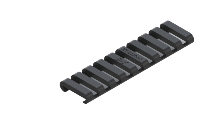 B&T Cache-rail en caoutchouc Squelette 10 fentes noir